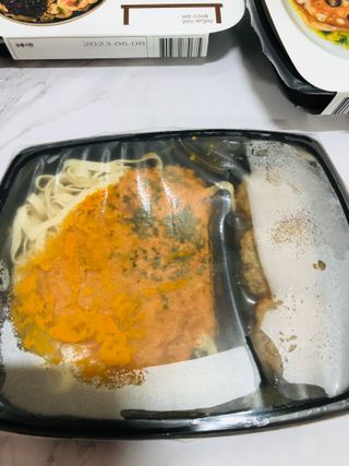 직탁 식단관리 3종 도시락 (두부 라자냐 라구빠에야, 두부로제 미트볼파스타, 닭탕수 직화 짜장 두부면) — 4.5점을 준 리뷰어가 2022년 7월 올린 사용 사진