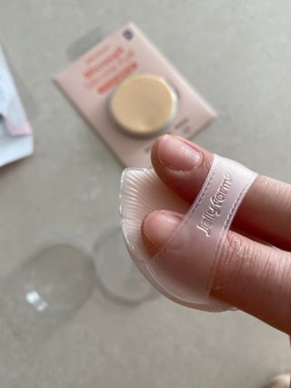 젤리팜 마이크로셀 실리콘퍼프 피치,오렌지 — 5점을 준 리뷰어가 2021년 10월 올린 사용 사진