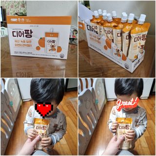 [몸엔용] 우리 아이 건강간식, 달콤한 녹용곤약젤리 디어팡 4종 — 5점을 준 리뷰어가 2022년 4월 올린 사용 사진