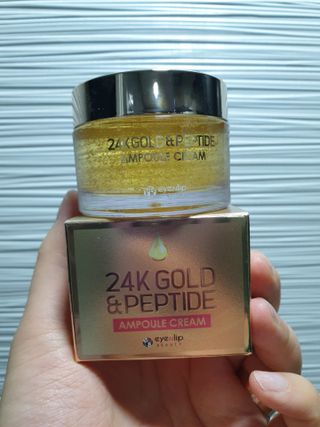 아이앤립 / EYENLIP 아이앤립 24K 골드 N 펩타이드 앰플 크림 — 5점을 준 리뷰어가 2021년 4월 올린 사용 사진