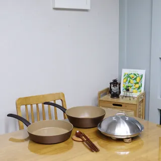 모멘토 마론 프라이팬 26cm 3종 (26cm팬/26cm웍팬/호환 스티머+돔뚜껑) — 5점을 준 리뷰어가 2022년 9월 올린 사용 사진