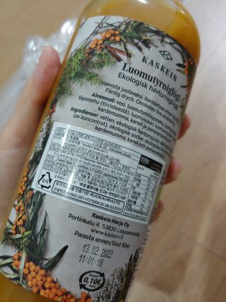 H365 [Kaskein Luomutyrniglögi] 핀란드 전통 무알콜 멀드와인 시벅톤 글로기 — 4점을 준 리뷰어가 2021년 5월 올린 사용 사진
