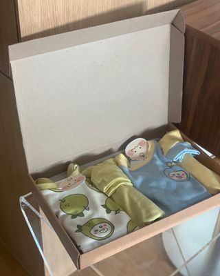 유비맘 캔디팡팡 내의/내복 상하 세트 — 5점을 준 리뷰어가 2021년 3월 올린 사용 사진