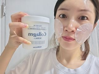 웰더마 프리미엄 콜라겐 하이드로 토너 패드 60매/1개 — 5점을 준 리뷰어가 2025년 7월 올린 사용 사진