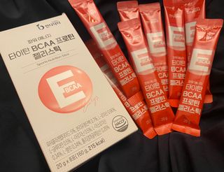 [인디닥터] 타이탄 BCAA 프로틴 젤리스틱 — 5점을 준 리뷰어가 2022년 4월 올린 사용 사진