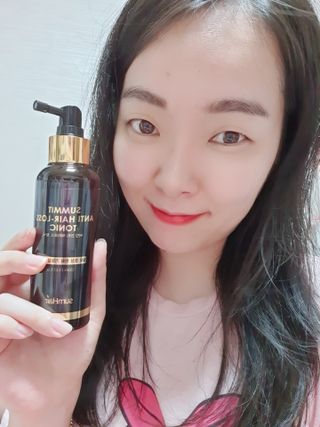 썸헤어 / SUMHAIR 썸헤어 써밋 안티 헤어로스 토닉 — 5점을 준 리뷰어가 2021년 6월 올린 사용 사진