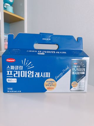 한미사이언스 [한미] 스파클링 프리미엄 레시피 (카페인, 제로카페인 2종)각5개총10개제공 — 5점을 준 리뷰어가 2025년 1월 올린 사용 사진