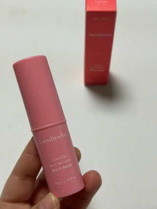 스킨큐어 산다화 카멜리아 안티 링클 멀티밤 — 5점을 준 리뷰어가 2023년 10월 올린 사용 사진