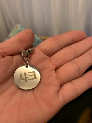 컴바이유 써지컬 각인 키링 [반려동물 인식표, 커플 키링, 가족 키링] — 3점을 준 리뷰어가 2022년 3월 올린 사용 사진