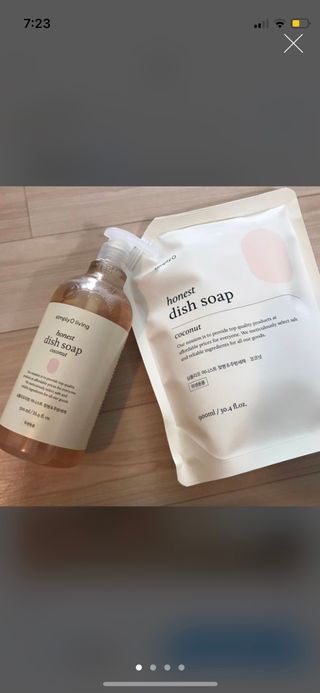 심플리오리빙 어니스트 주방세제 본품 500ml + 리필 900ml (코코넛향) — 4점을 준 리뷰어가 2022년 6월 올린 사용 사진