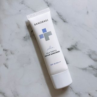 바노바기 코스메틱 바노바기 밀크씨슬 리페어 시카 선스크린 플러스 50ml — 5점을 준 리뷰어가 2023년 3월 올린 사용 사진