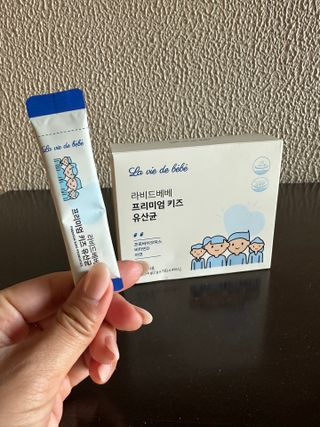 프리 (24.09.12 출시) 라비드베베 프리미엄 키즈 유산균 2g x 28포(28일분) — 5점을 준 리뷰어가 2024년 10월 올린 사용 사진