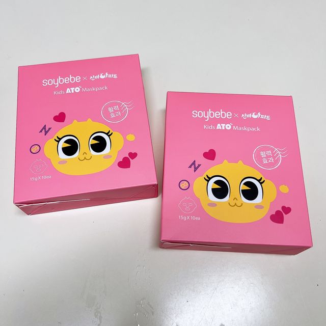 소이베베X신비아파트 키즈 아토 활력 마스크팩(금비 모양) 1+1 리뷰 사진