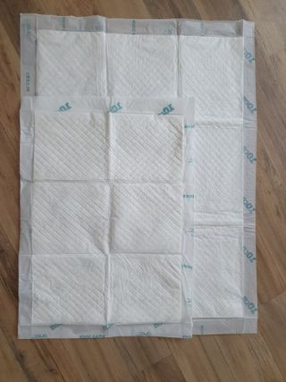 아베크 펫 와이드 프리미엄 대형 애견 강아지 배변 패드 30매 1팩 80g — 5점을 준 리뷰어가 2021년 7월 올린 사용 사진
