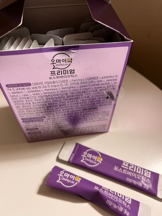 [유산균] 오마이락 프리미엄 포스트바이오틱스 30P — 5점을 준 리뷰어가 2022년 12월 올린 사용 사진