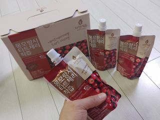 자연에온 몽모랑시 타트체리 3종 세트 구성 - 저분자콜라겐젤리, NFC 착즙주스 — 5점을 준 리뷰어가 2021년 7월 올린 사용 사진