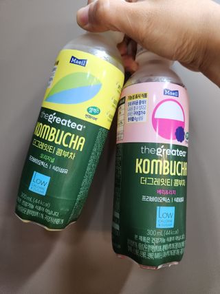 더그레잇티 콤부차 [매일유업] 더그레잇티 44kcal 콤부차 300ml *12개입 (오리지널 6개+베리리치 6개) — 4점을 준 리뷰어가 2023년 7월 올린 사용 사진