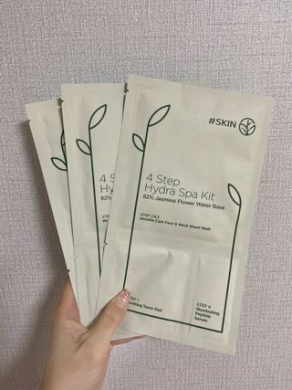 태그스킨 4스텝 주름개선 피부미백 영양 마스크팩 3개 세트(최신버전) — 4.5점을 준 리뷰어가 2022년 6월 올린 사용 사진