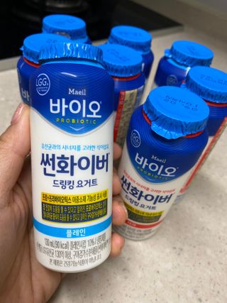 LIVE 매일바이오 썬화이버 드링킹 요거트 — 5점을 준 리뷰어가 2022년 8월 올린 사용 사진