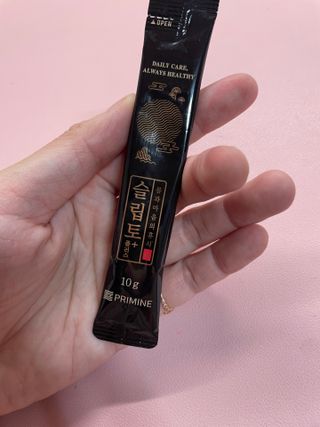 프리마인 자체 기업부설 연구소에서 찾아낸 건강한 수면의 비밀.  슬립토 플러스 30포 — 3.5점을 준 리뷰어가 2022년 8월 올린 사용 사진