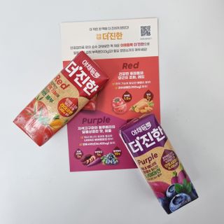 [롯데칠성] 야채듬뿍 더'진한 [롯데칠성] 야채는 이제 COLORFULL! 야채듬뿍  더 진한 레드 4개 +퍼플 4개 (총 8개) — 5점을 준 리뷰어가 2023년 6월 올린 사용 사진