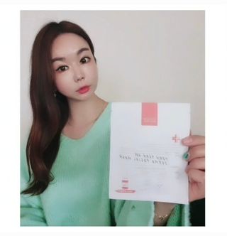 쿠피 피디알엔 연어 더마 페이셜 마스크 — 5점을 준 리뷰어가 2021년 11월 올린 사용 사진