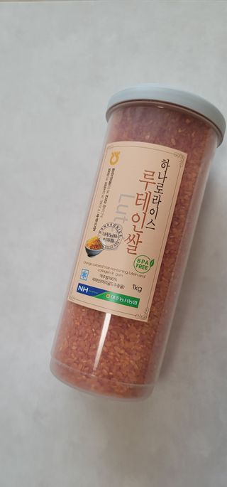 하나로라이스 기능성쌀 5종 1kg  환경을 생각한 다회용 용기 사용 — 5점을 준 리뷰어가 2022년 1월 올린 사용 사진