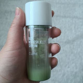 김정문알로에 큐어 큐어 알로에 리프레쉬 젤리 세럼, 큐어 알로에 하이드로 젤리 크림 — 5점을 준 리뷰어가 2021년 4월 올린 사용 사진