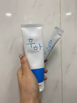 [심폐소생소] 무불소 임산부 천연 치약 — 5점을 준 리뷰어가 2021년 10월 올린 사용 사진