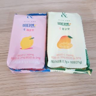 비타앤C 레몬맛, 망고맛 — 5점을 준 리뷰어가 2021년 4월 올린 사용 사진