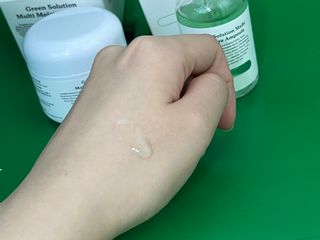 [녹산] 그린 솔루션 멀티 수분 앰플 + 그린 솔루션 멀티 수분크림 — 5점을 준 리뷰어가 2022년 9월 올린 사용 사진