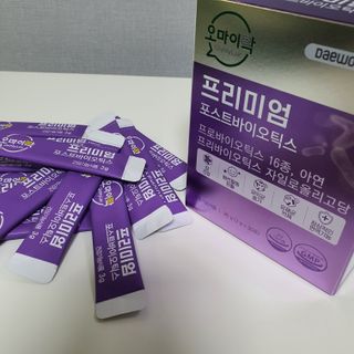 [유산균] 오마이락 프리미엄 포스트바이오틱스 30P — 5점을 준 리뷰어가 2022년 12월 올린 사용 사진