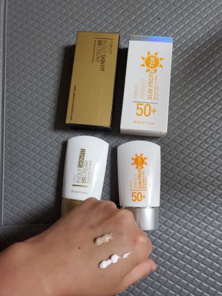 약손명가코스메틱 에오스보떼 퍼펙트 선 프로텍터 선크림 / 인_아웃 스킨 핏 비비크림 세트 구성 — 5점을 준 리뷰어가 2021년 7월 올린 사용 사진