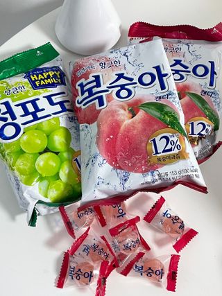 청포도캔디 복숭아캔디 — 5점을 준 리뷰어가 2022년 11월 올린 사용 사진