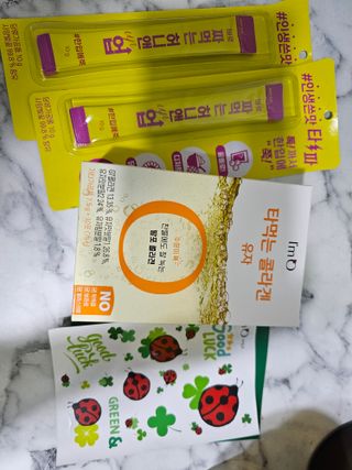 [음료수 대신 가능!]  빠르게 흡수되는 아임오 타먹는 콜라겐 1박스 — 5점을 준 리뷰어가 2023년 4월 올린 사용 사진