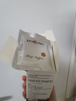 도이퉁 드립백 커피 60g 다크로스트 미디움로스트 — 5점을 준 리뷰어가 2021년 2월 올린 사용 사진