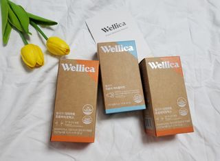 웰리카 다이어트 프로바이오틱스  20포 + 웰리카 저분자 피쉬콜라겐 10포 — 5점을 준 리뷰어가 2021년 6월 올린 사용 사진