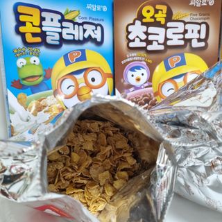 씨알푸드 뽀로로 시리얼 3종 — 5점을 준 리뷰어가 2022년 2월 올린 사용 사진