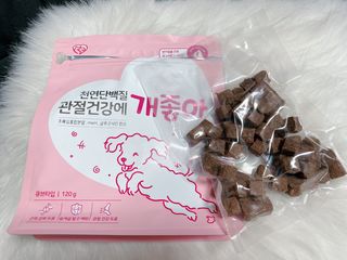 My Pet Care 천연단백질 관절건강에 개좋아 — 4.5점을 준 리뷰어가 2021년 3월 올린 사용 사진