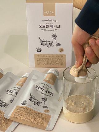 헤이빈즈 식사대용 식물성단백질 다이어트쉐이크 파우치 5일분 — 5점을 준 리뷰어가 2023년 3월 올린 사용 사진