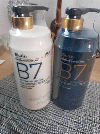 [포레스트스토리] B7 안티 헤어로스 샴푸1,000ml + 헤어팩 1,000ml — 5점을 준 리뷰어가 2021년 4월 올린 사용 사진