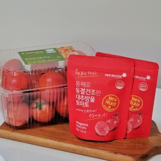 레드닥터 완숙토마토 + 통째로 동결건조한 대추방울토마토 — 5점을 준 리뷰어가 2022년 11월 올린 사용 사진