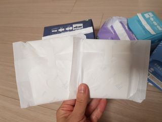 블루블루 유기농 순면 커버 생리대 — 4점을 준 리뷰어가 2021년 1월 올린 사용 사진
