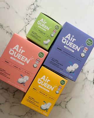 에어퀸 뉴브레스 유기농 생리대 4종 (팬티라이너 20P + 중형 10P + 대형 10P + 오버나이트 8P)_체험단 — 4점을 준 리뷰어가 2024년 8월 올린 사용 사진