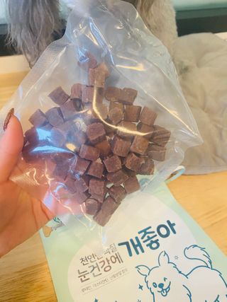 My Pet Care 천연단백질 눈건강에 개좋아 — 5점을 준 리뷰어가 2021년 2월 올린 사용 사진