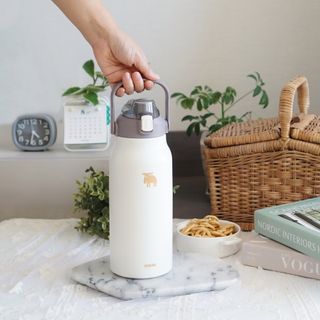 모즈스웨덴 MOZ 스웨덴 316 스텐 대용량 원터치 손잡이 보냉보온병 — 5점을 준 리뷰어가 2023년 8월 올린 사용 사진