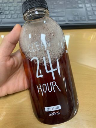 클린24시간 1BOX(5포) + 전용보틀(500ml) — 5점을 준 리뷰어가 2022년 9월 올린 사용 사진