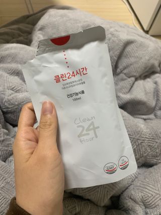 클린24시간 1BOX(5포) + 전용보틀(500ml) — 4점을 준 리뷰어가 2022년 12월 올린 사용 사진