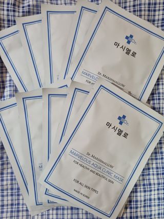닥터마시멜로 닥터마스멜로 마블러스 아쿠아 클리닉 마스크 — 5점을 준 리뷰어가 2021년 7월 올린 사용 사진