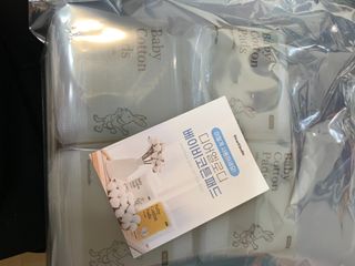디어엘로디 프리미엄 유기농 베이비 솜티슈 40매 3 + 1 PACK — 5점을 준 리뷰어가 2021년 3월 올린 사용 사진